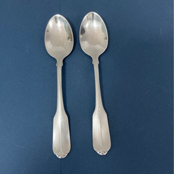 Wm Rogers Oneida Gloria Montclair Dinner Spoons Teaspoon Set 2 Deluxe Stainless - Picture 2 of 6